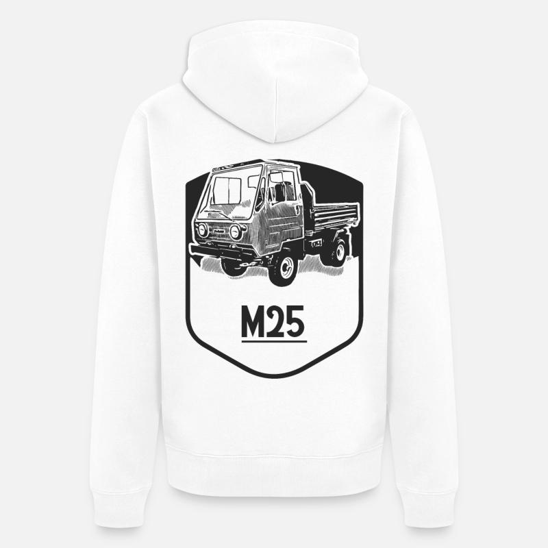 M25 Multicar - Veste à capuche bio Premium Unisexe - blanc
