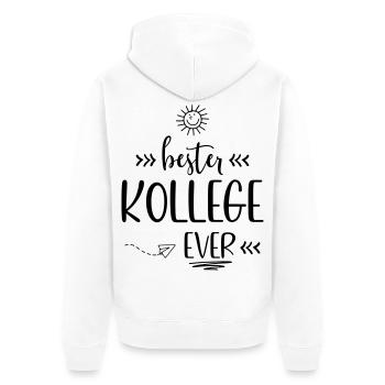 T-Shirts für nette Kollegen - Unisex Premium Bio Zip Hoodie - Weiß - Hinten - Thijin (182cm)
