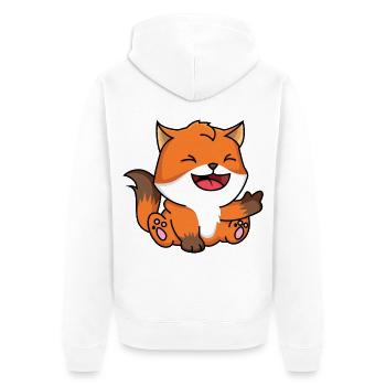 Fuchs Baby - Unisex Premium Bio Zip Hoodie - Weiß - Hinten - Thijin (182cm)