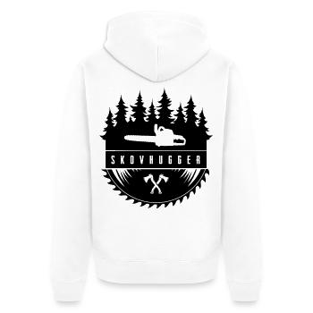 Lumberjack - Unisex Premium Organic Zip Hoodie - white - Back - Thijin (182cm)
