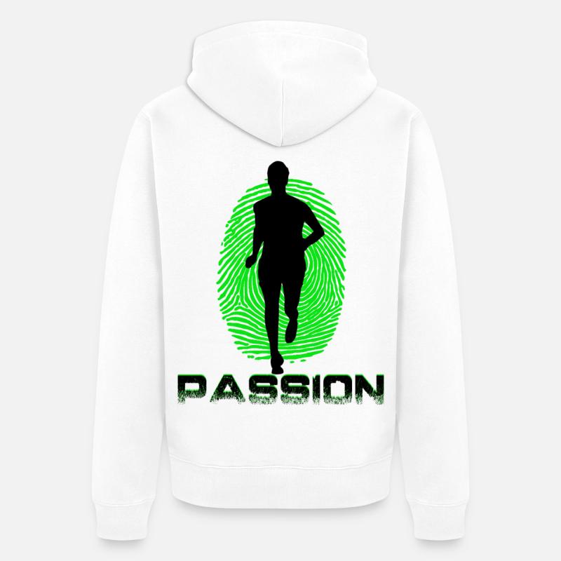 Coureur - Veste à capuche bio Premium Unisexe - blanc