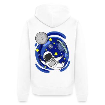 Astronaute Moon Balloon - Veste à capuche bio Premium Unisexe - blanc - Dos - Thijin (182cm)