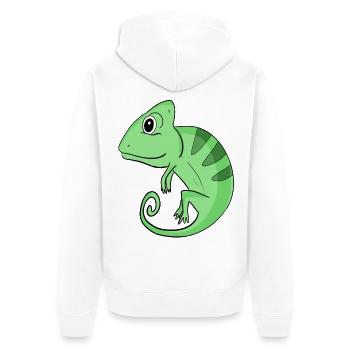 Caméléon - Veste à capuche bio Premium Unisexe - blanc - Dos - Thijin (182cm)