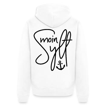 Moin Sylt Anker Reise Urlaub Tourist Insel Sylt - Unisex Premium Bio Zip Hoodie - Weiß - Hinten - Thijin (182cm)