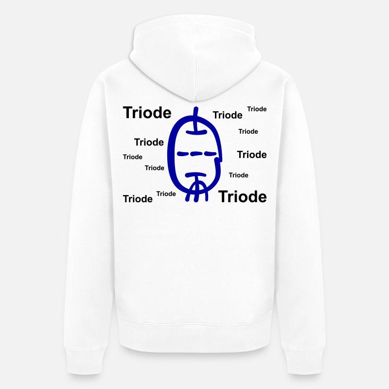 Triode im Kalligrafie Stil mit Text - Unisex Premium Bio Zip Hoodie - Weiß