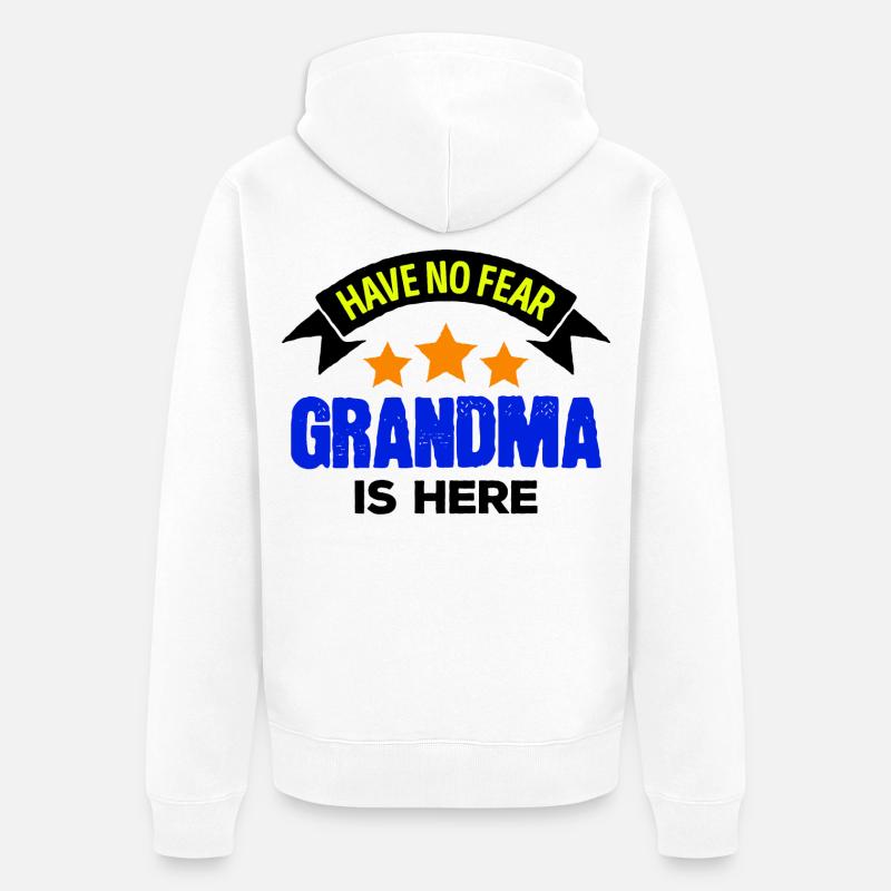 Grand-mère Grand-mère Cool Déclaration Lieblingsomi Omi - Veste à capuche bio Premium Unisexe - blanc