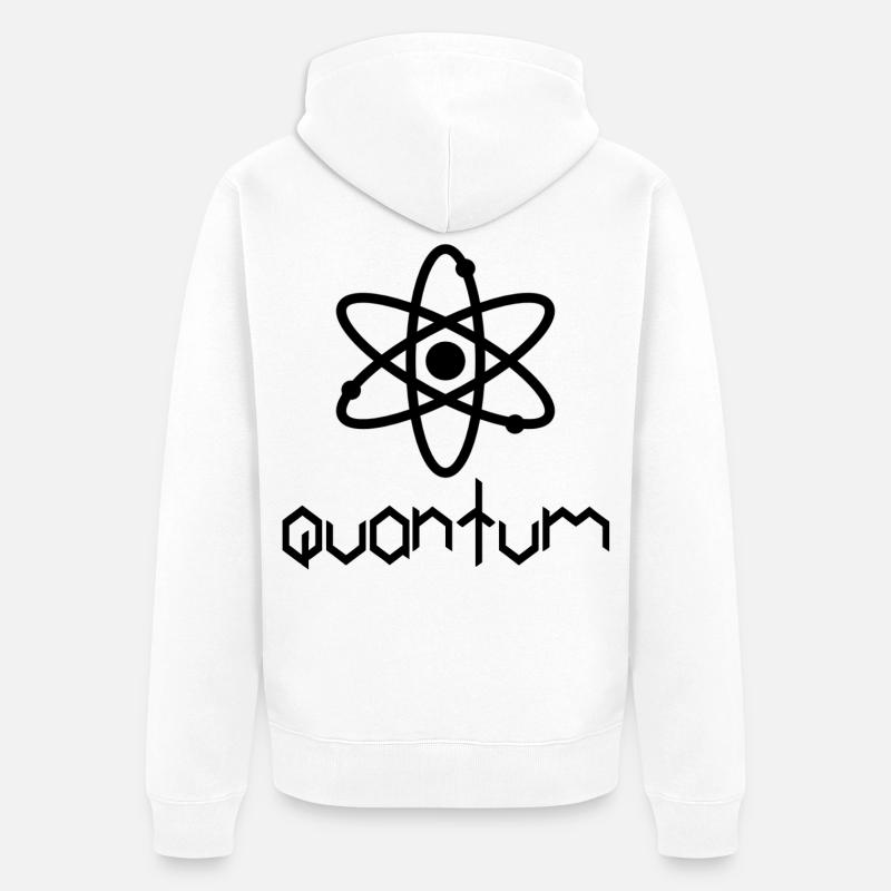 Quantity - Unisex Premium Organic Zip Hoodie - white