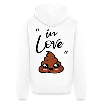caca kawaii - Veste à capuche bio Premium Unisexe - blanc - Dos - Thijin (182cm)