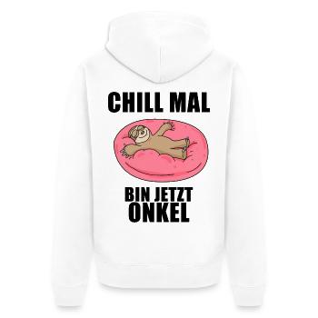 Neffe Onkel Spruch Geschenk - Unisex Premium Bio Zip Hoodie - Weiß - Hinten - Thijin (182cm)