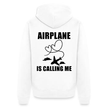 Airplane Pilot Saying Gift - Unisex Premium Organic Zip Hoodie - white - Back - Thijin (182cm)