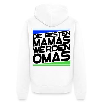 Gratulation Oma Statement Großmutter Alles Gute - Unisex Premium Bio Zip Hoodie - Weiß - Hinten - Thijin (182cm)
