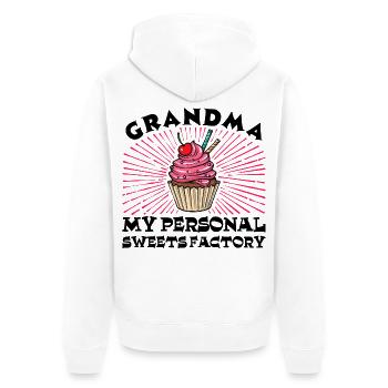Cool Humorous Grandma Statement Grandmother Grandchild - Unisex Premium Organic Zip Hoodie - white - Back - Thijin (182cm)