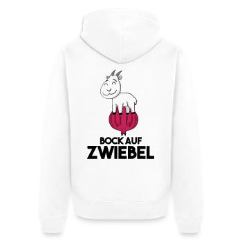 Zwiebel Ziege Ziegenbock - Unisex Premium Bio Zip Hoodie - Weiß - Hinten - Thijin (182cm)