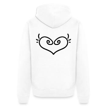 Ange du Cœur Ange Gardien - Veste à capuche bio Premium Unisexe - blanc - Dos - Thijin (182cm)