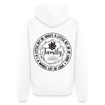 Réunion de famille un peu folle - Veste à capuche bio Premium Unisexe - blanc - Dos - Thijin (182cm)