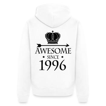 Né en 1996 - Fantastique depuis 1996 - Veste à capuche bio Premium Unisexe - blanc - Dos - Thijin (182cm)
