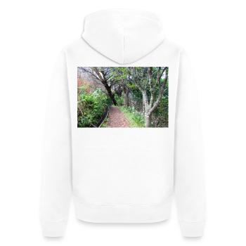 Affiche Madère Portugal - Veste à capuche bio Premium Unisexe - blanc - Dos - Thijin (182cm)