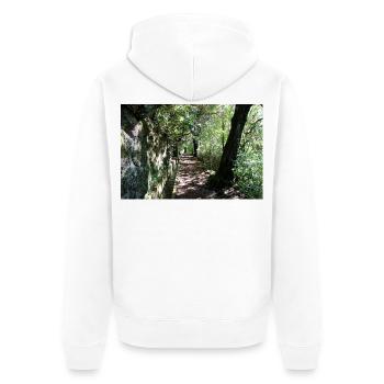 Affiche Madère Portugal - Veste à capuche bio Premium Unisexe - blanc - Dos - Thijin (182cm)