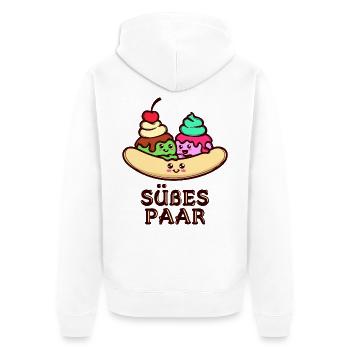 Nachspeise Süßigkeiten Naschen Backen Statement - Unisex Premium Bio Zip Hoodie - Weiß - Hinten - Thijin (182cm)