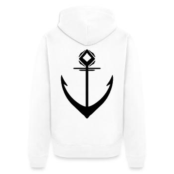 Ancre Noire - Veste à capuche bio Premium Unisexe - blanc - Dos - Thijin (182cm)