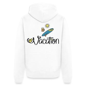 Fêtes et célébrations - Veste à capuche bio Premium Unisexe - blanc - Dos - Thijin (182cm)