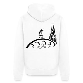 Regensburg Bruckmadl Kids - Unisex Premium Bio Zip Hoodie - Weiß - Hinten - Thijin (182cm)