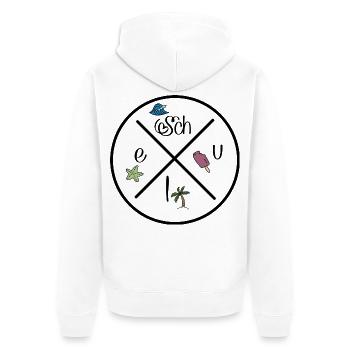 Lustige Geschenke für Kinder - Unisex Premium Bio Zip Hoodie - Weiß - Hinten - Thijin (182cm)