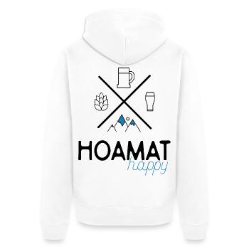 Heimat - Unisex Premium Bio Zip Hoodie - Weiß - Hinten - Thijin (182cm)
