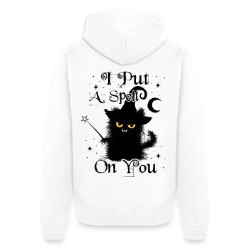 Je mets un sort sur toi Wuschelige Cat Wand - Veste à capuche bio Premium Unisexe - blanc - Dos - Thijin (182cm)