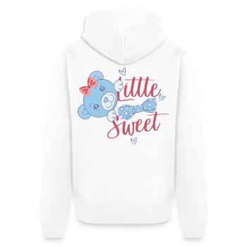 Cute teddy bear - Unisex Premium Organic Zip Hoodie - white - Back - Thijin (182cm)