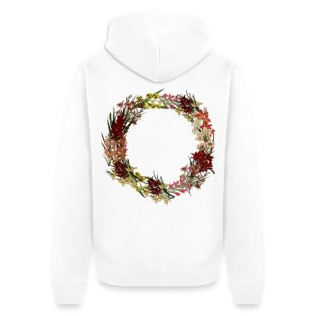 August Birthday Girl Gladious Flower Leo Born In A - Unisex Premium Organic Zip Hoodie - white - Back - Thijin (182cm)