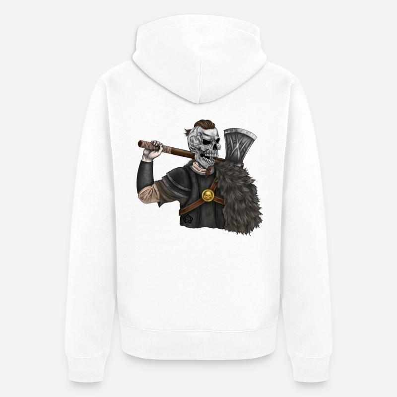 Vikings, Odin, Thor, Wallhalla, Berserkers - Veste à capuche bio Premium Unisexe - blanc