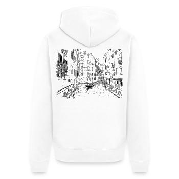 Venise - Veste à capuche bio Premium Unisexe - blanc - Dos - Thijin (182cm)