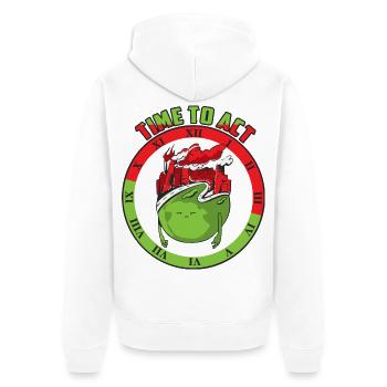 Climate change, time to act - Unisex Premium Organic Zip Hoodie - white - Back - Thijin (182cm)