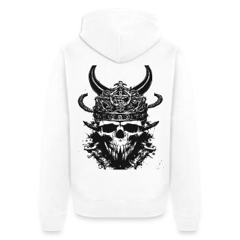 Crâne viking Valhalla Viking - Veste à capuche bio Premium Unisexe - blanc - Dos - Thijin (182cm)
