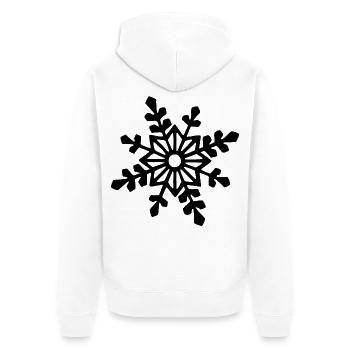 Black snowflake - Unisex Premium Organic Zip Hoodie - white - Back - Thijin (182cm)