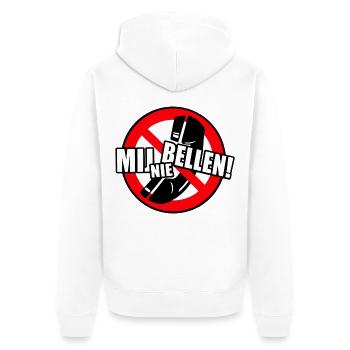 Rufen Sie mich nicht an. Also nicht anrufen! * - Unisex Premium Bio Zip Hoodie - Weiß - Hinten - Thijin (182cm)