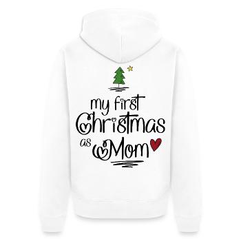 Mon premier Noël en tant que maman - Veste à capuche bio Premium Unisexe - blanc - Dos - Thijin (182cm)