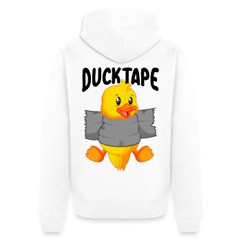 Duck Tape | Ducklings with duct tape - Unisex Premium Organic Zip Hoodie - white - Back - Thijin (182cm)