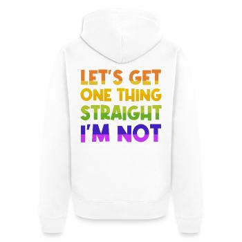 Humorvoll Statement Homosexuell Lgbt Lesbisch - Unisex Premium Bio Zip Hoodie - Weiß - Hinten - Thijin (182cm)