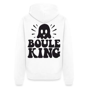 Boule King Queen Outfit for Boules Players - Unisex Premium Organic Zip Hoodie - white - Back - Thijin (182cm)