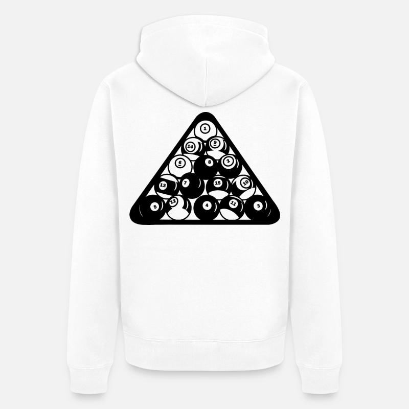 Triangle de billard - Veste à capuche bio Premium Unisexe - blanc