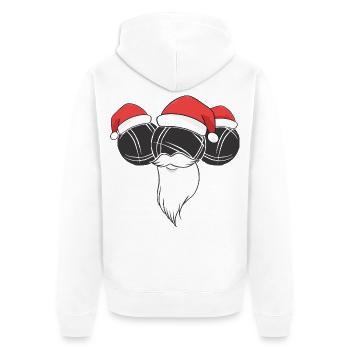 Boule Santa Tenue de pétanque pour Bouler pour boules - Veste à capuche bio Premium Unisexe - blanc - Dos - Thijin (182cm)