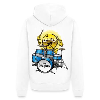 Beat coin - Veste à capuche bio Premium Unisexe - blanc - Dos - Thijin (182cm)