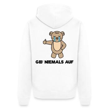 Anime Statement Zeichentrick Comic Cosplay Manga - Unisex Premium Bio Zip Hoodie - Weiß - Hinten - Thijin (182cm)
