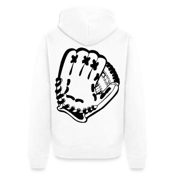 Baseball - Unisex Premium Bio Zip Hoodie - Weiß - Hinten - Thijin (182cm)