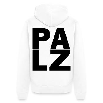 Pfalzluschd - Unisex Premium Organic Zip Hoodie - white - Back - Thijin (182cm)