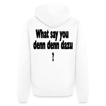 Wassager - Unisex Premium Bio Zip Hoodie - Weiß - Hinten - Thijin (182cm)