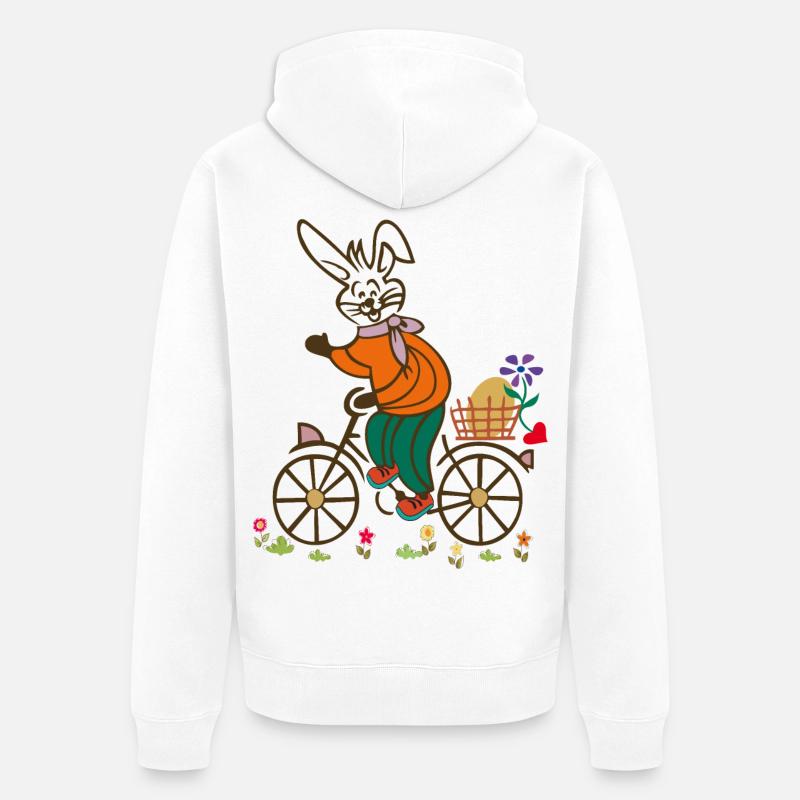 Easter , Easter Egg, Easter - Unisex Premium Organic Zip Hoodie - white