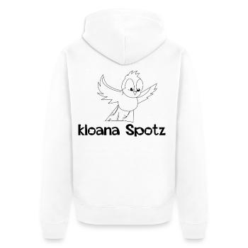 kloana Spotz-kleiner Spatz,Österreichische Dialekt - Unisex Premium Bio Zip Hoodie - Weiß - Hinten - Thijin (182cm)